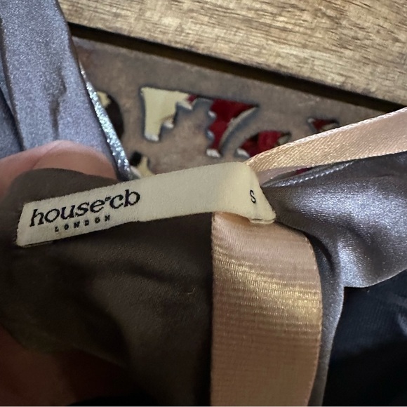 NWT House of CB CLARA PEWTER BIAS CUT MIDI SKIRT size Small reg $155 - Picture 7 of 9